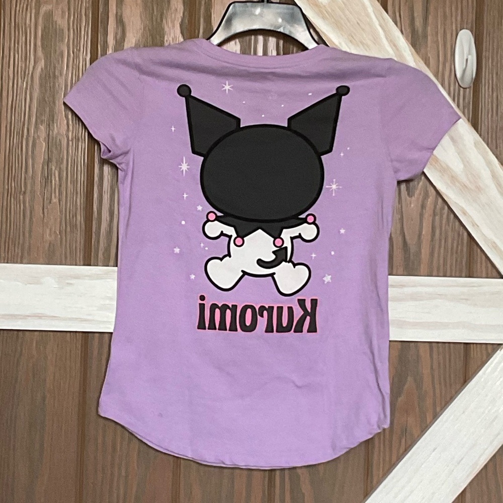 Sanrio Kuromi Lavender Kids Tee. Print on Front and Back. Size Kids Large - Picture 2 of 6